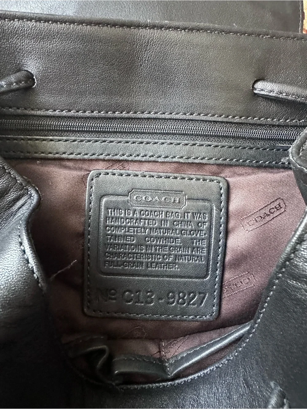 Vintage Coach Legacy West Hampton Black Leather Backpack with Gold Hardware